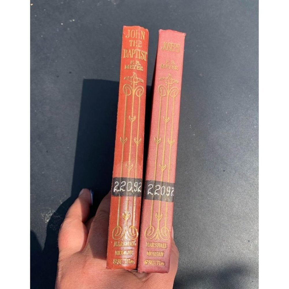 2 Antique FP Meyer Books - Joseph And John The Baptist